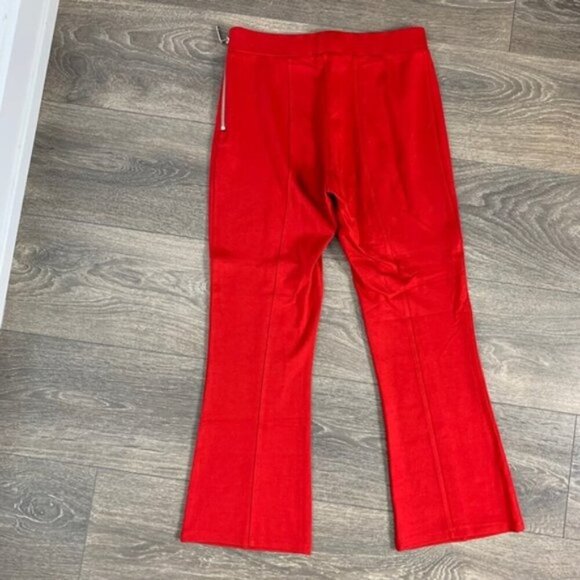 Revolve Lovers and Friends Lee Crop Pants Flare Wide Leg High Waist Red Small - Picture 10 of 13